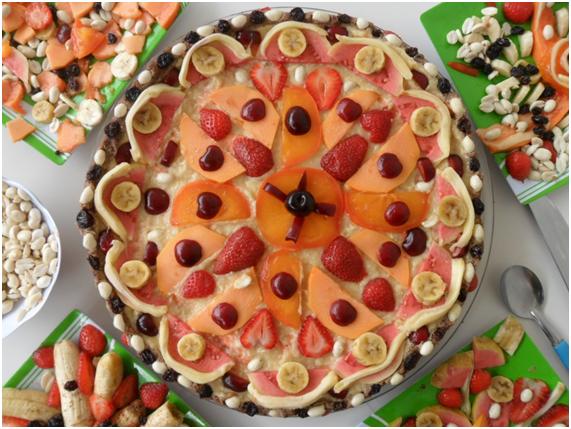 torta vital de frutas doce
